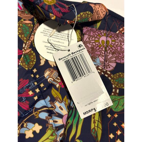 Vera Bradley Star Wars Power The Force Floral Bancroft Backpack Bag EXACT NWT